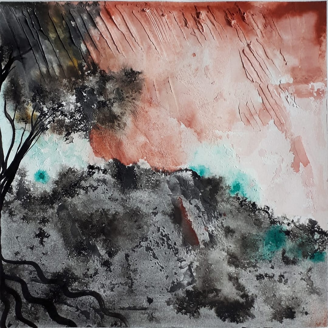 Allusion Series lake of doubts acrylic abstract painting