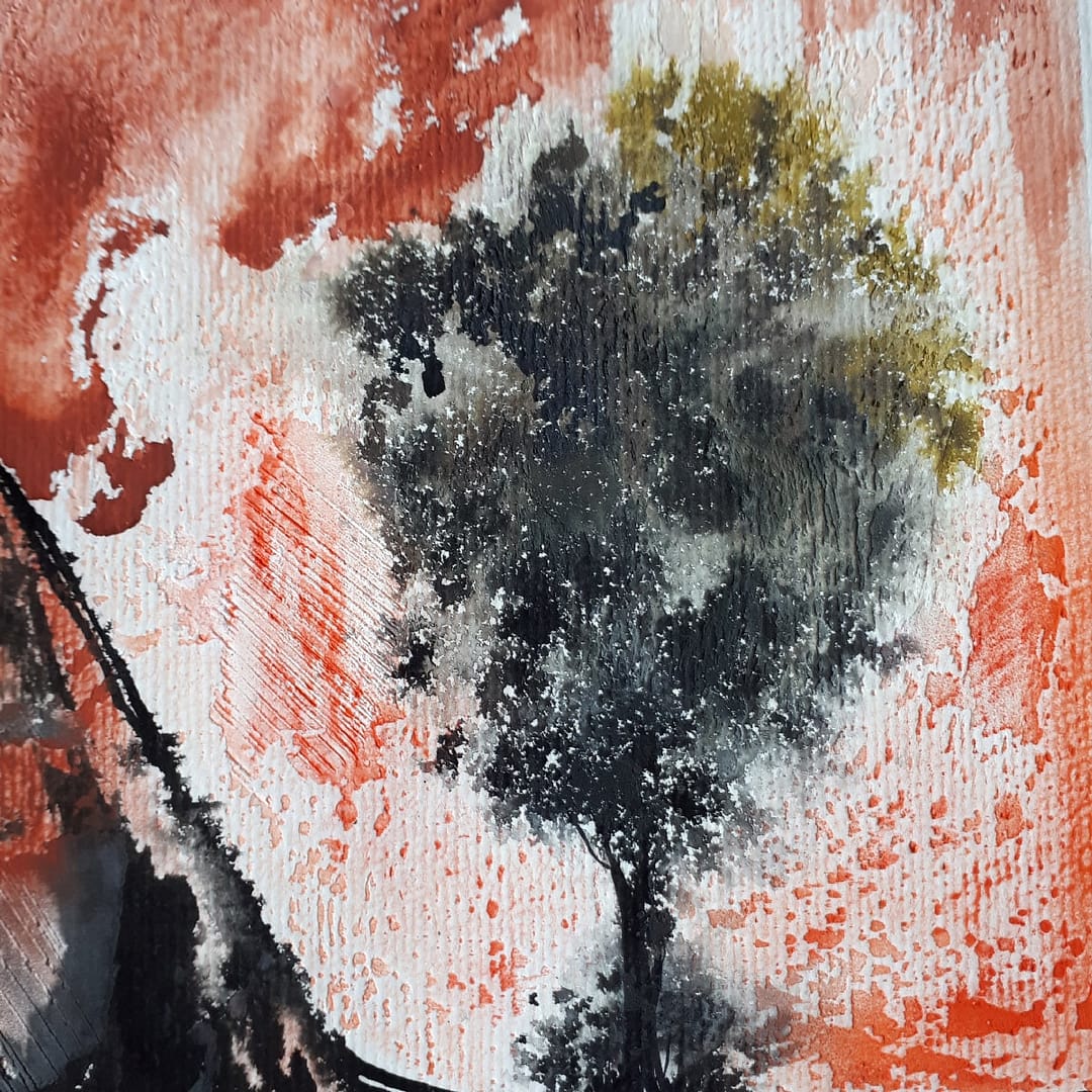 Allusion Series Melancholia acrylic abstract painting