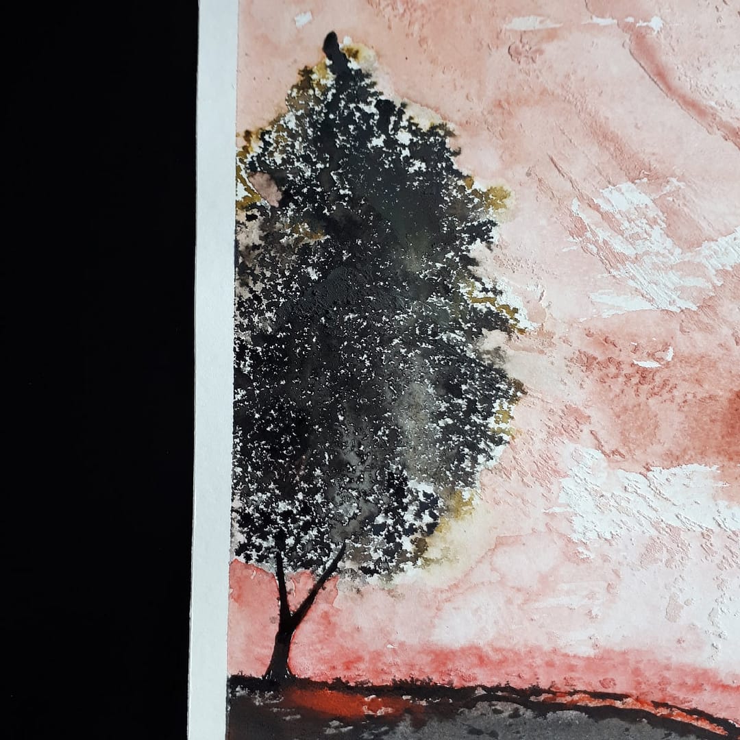 Allusion Series Under The Mountain acrylic abstract painting