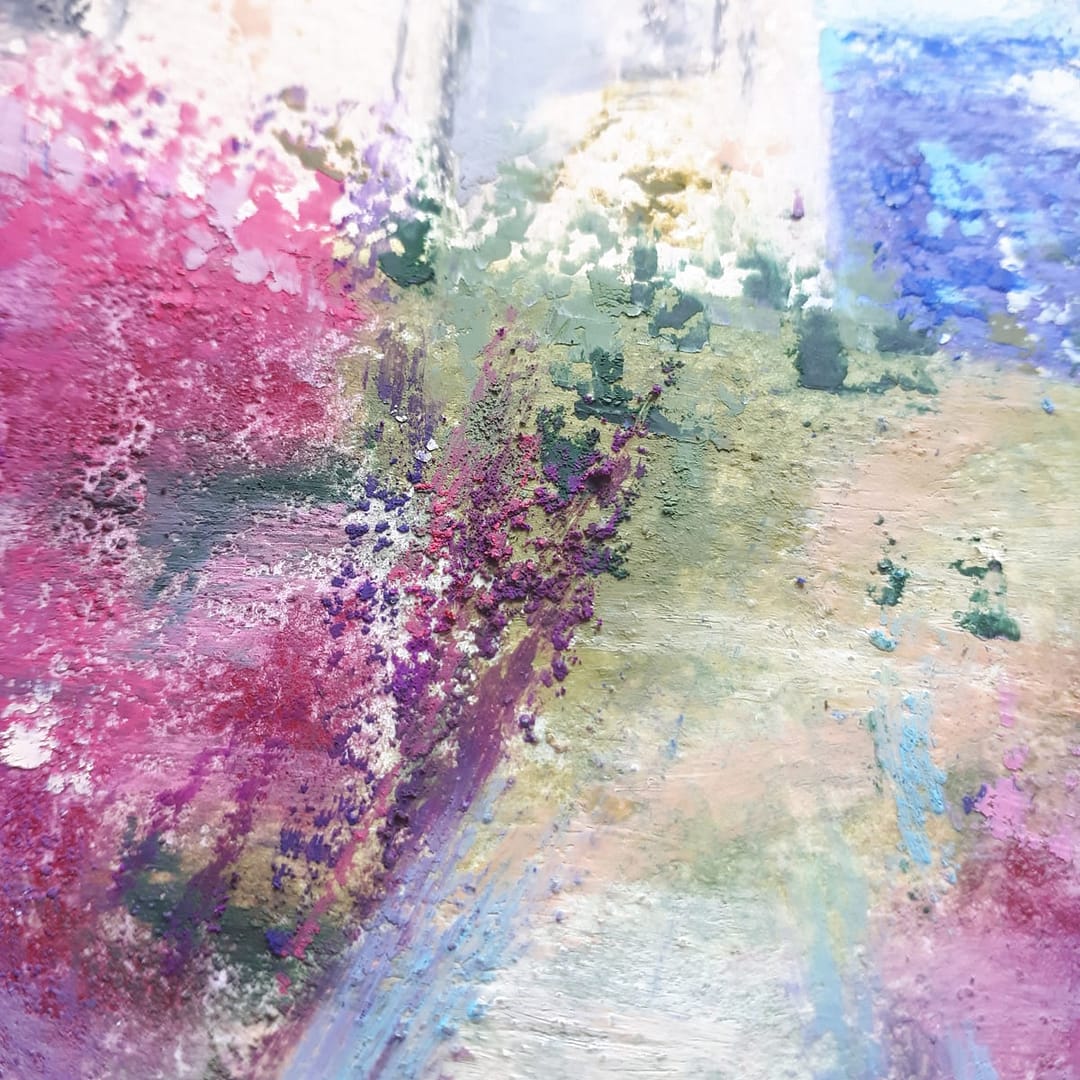 Hidden Beauties & Up On the Hill Duo oil pastel painting