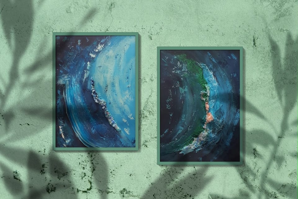 Two Sides of a Coin acrylic abstract painting